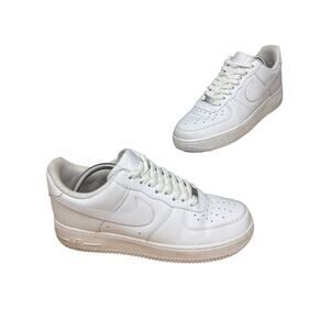 Nike Air Force‎ 1 '07 Low Top Sneakers Shoes Triple White CW2288-111 Mens 9 GUC